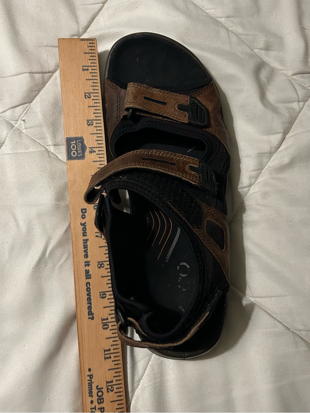 ECCO Yucatan Offroad Sandals Mens 43 US 9.5/10 Brown Leather Hiking Sport - Picture 9 of 9